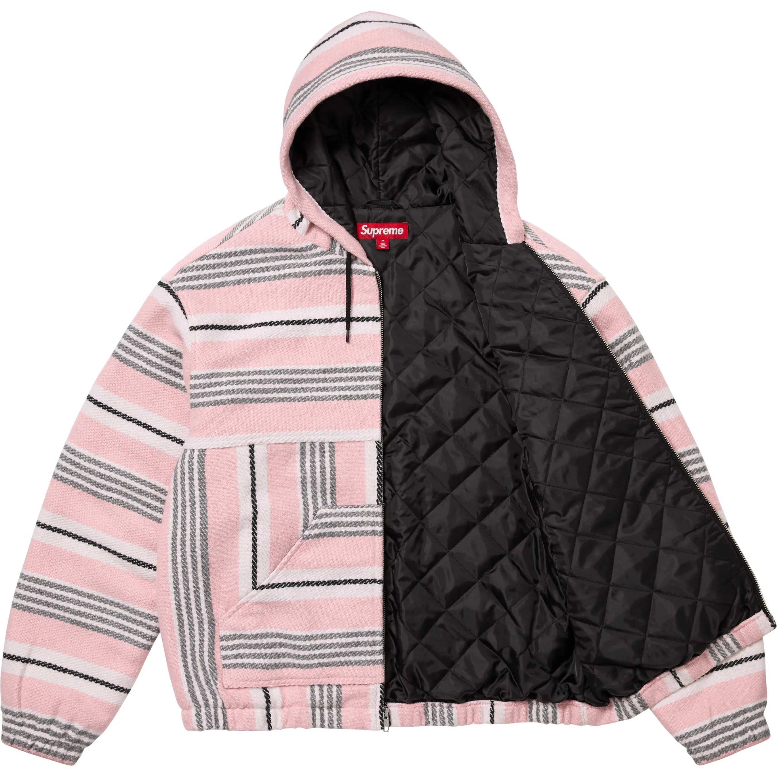 Woven Stripe Hooded Jacket view 15